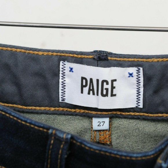 Paige Denim Co Skyline Skinny Dark Wash Low Rise Stretch Jeans Womens 27 Casual - Picture 3 of 4